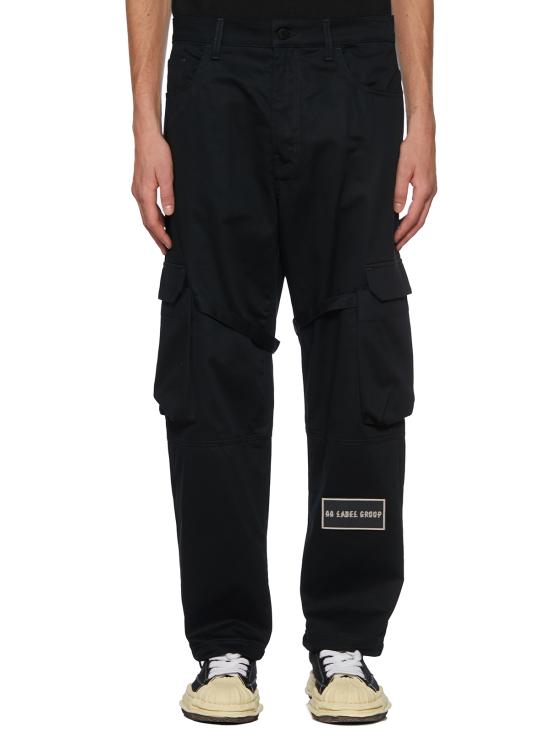  44레이블 스트레이트 팬츠 GB0030360FA254099 BLACK