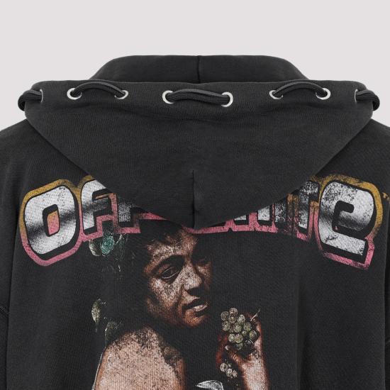  오프화이트 후드 티셔츠 OMBB119F23FLE005 BLACKMULTI - OFF WHITE