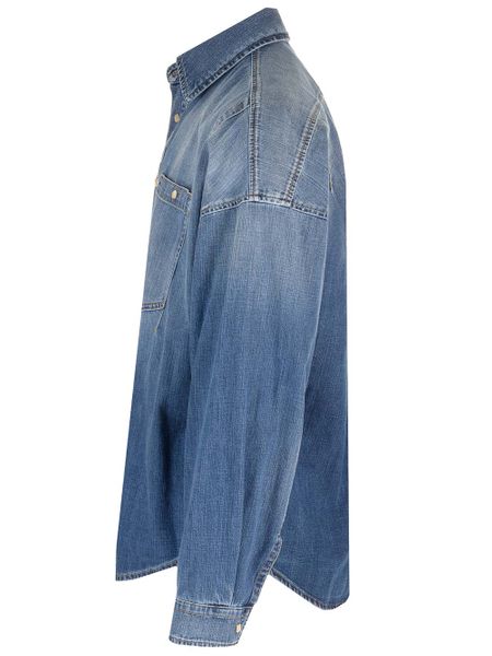  알렉산더 맥퀸 긴팔 셔츠 749481QVY13 BLUE - ALEXANDER MCQUEEN