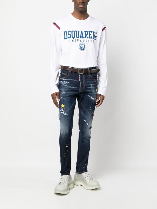  디스퀘어드2 긴팔 티셔츠 S74GD1148S20694100 WHITE - DSQUARED2
