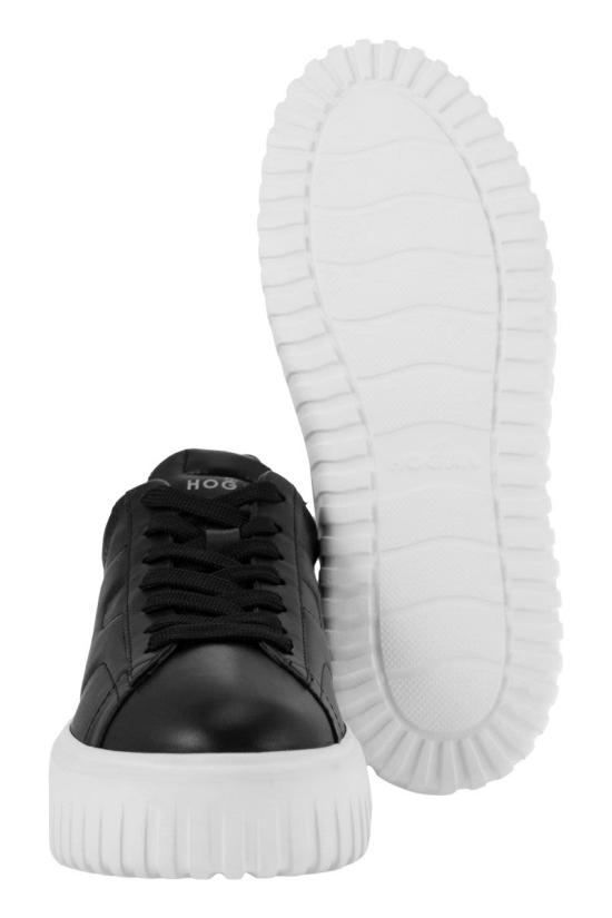  호간 H-스트라이프 스니커즈 HXW6450FC60LE9 B999 BLACK WHITE - HOGAN