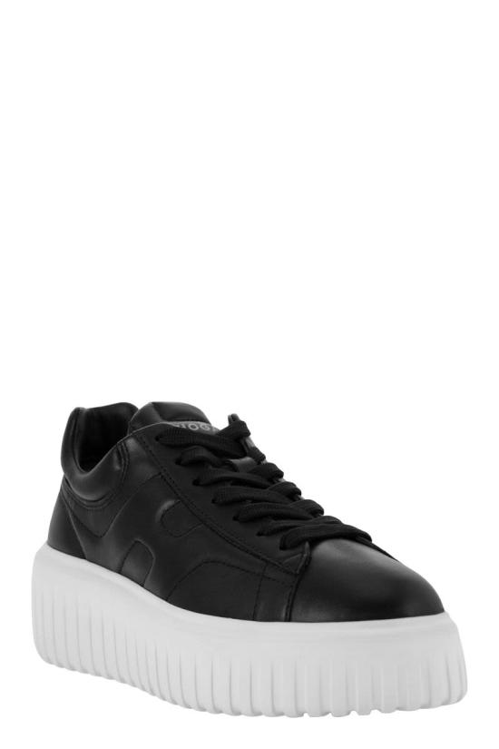  호간 H-스트라이프 스니커즈 HXW6450FC60LE9 B999 BLACK WHITE - HOGAN