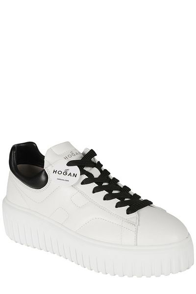  호간 H-스트라이프 스니커즈 HXW6450FC60LE9 0001 WHITE BLACK - HOGAN