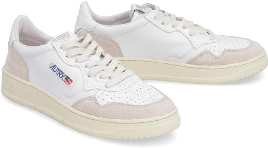  오트리 메달리스트 로우 레더 스니커즈 AULW LS33 WHITE BEIGE - AUTRY