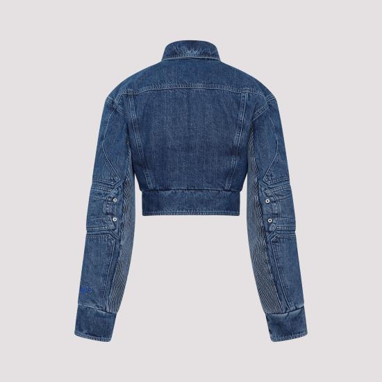  오프화이트 데님 자켓 OWYE044S23DEN001 4500 BLUE - OFF WHITE