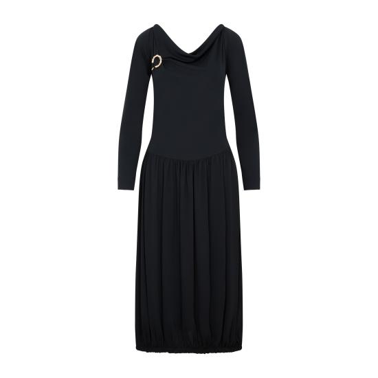  랑방 미디 원피스 RWDR00044792P23 10 BLACK