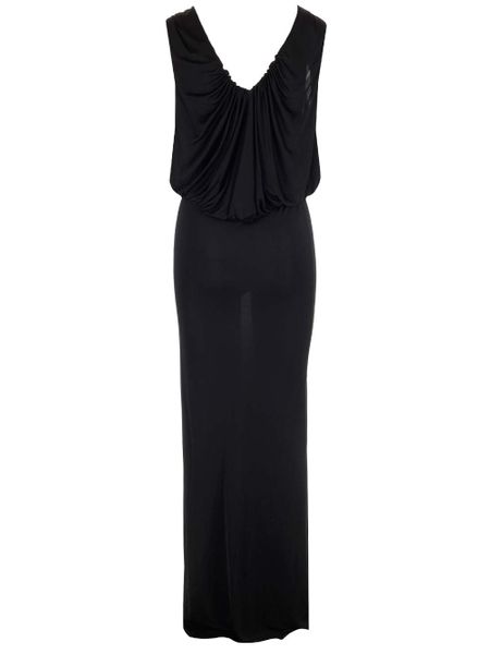  생로랑 롱 원피스 723241Y7F98 1000 BLACK - SAINT LAURENT