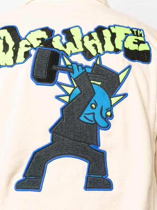  오프화이트 긴팔 셔츠 OMYD046S23DEN003 0170 BEIGE - OFF WHITE