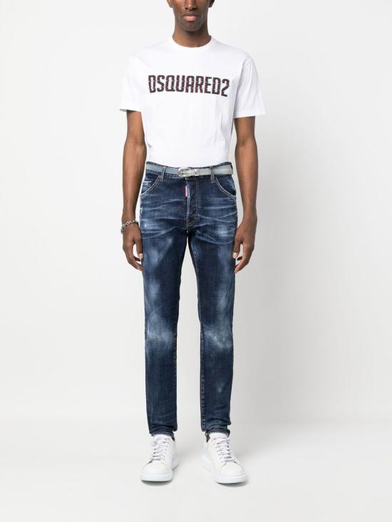  디스퀘어드2 스트레이트 팬츠 S74LB1336S30664470 NAVY BLUE - DSQUARED2