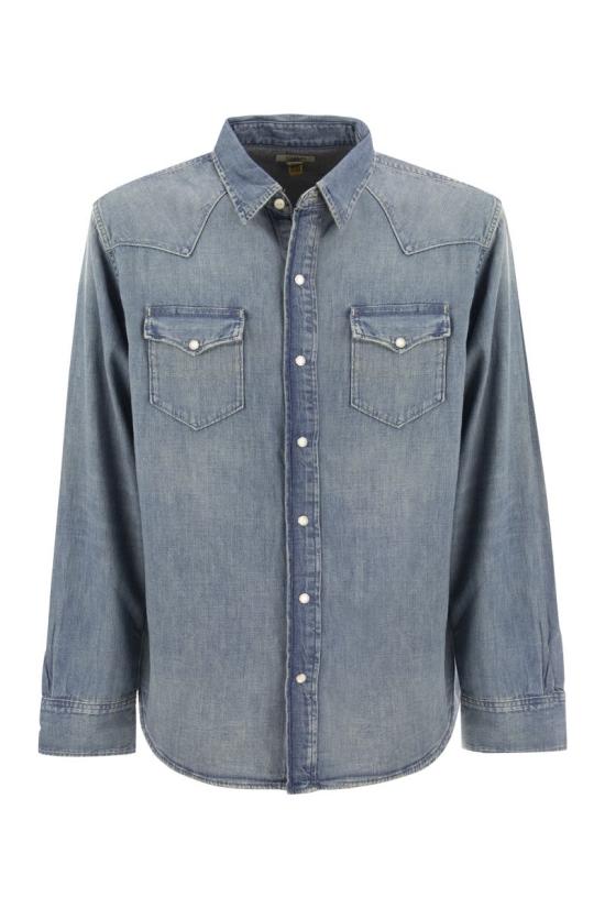  폴로 랄프로렌 웨스턴 레귤러핏 데님 셔츠 710703936 001 LIGHT DENIM