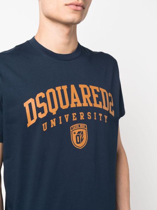  디스퀘어드2 반팔 티셔츠 S74GD1166S23009478 NAVY BLUE - DSQUARED2