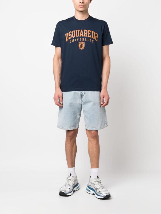  디스퀘어드2 반팔 티셔츠 S74GD1166S23009478 NAVY BLUE - DSQUARED2