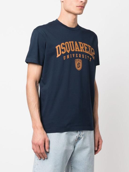  디스퀘어드2 반팔 티셔츠 S74GD1166S23009478 NAVY BLUE - DSQUARED2
