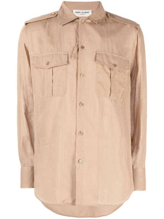  생로랑 긴팔 셔츠 723183Y3E082323 BEIGE