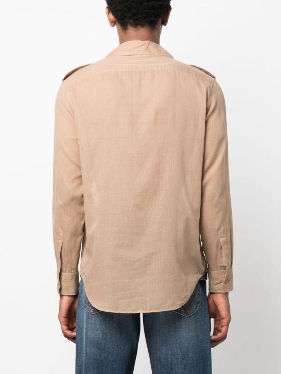  생로랑 긴팔 셔츠 723183Y3E082323 BEIGE - SAINT LAURENT