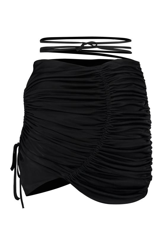  안드레아 아다모 숏 스커트 ADSS23SK03315473 0473 black - ANDREA ADAMO