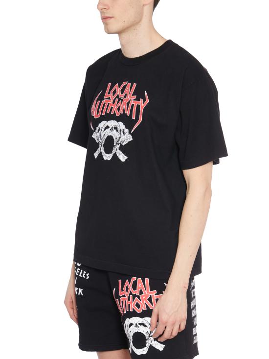  로컬 어쏘리티 반팔 티셔츠 FA23SSN01 BLACK - LOCAL AUTHORITY