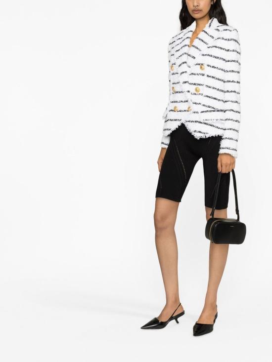  발망 수트 자켓 YF0SG077XD72GAB BLANC NOIR - BALMAIN