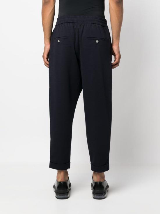  발망 스트레이트 팬츠 AH1PK005JF276AN BLEU FONC - BALMAIN