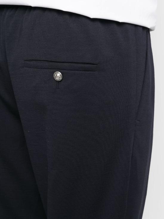  발망 스트레이트 팬츠 AH1PK005JF276AN BLEU FONC - BALMAIN