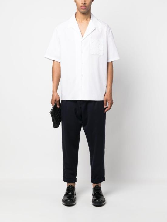  발망 스트레이트 팬츠 AH1PK005JF276AN BLEU FONC - BALMAIN