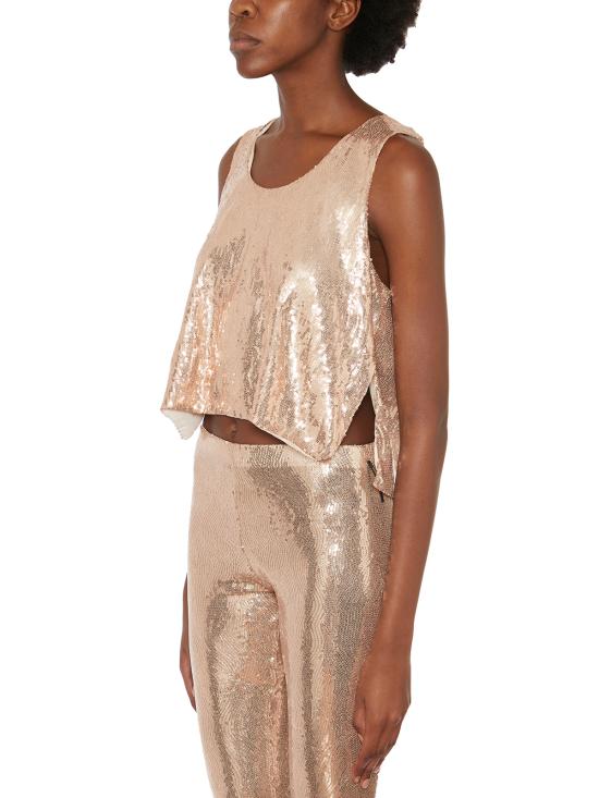  노스트라싼티시마 민소매 티셔츠 F2BWOMTS37 GOLD - NOSTRASANTISSIMA