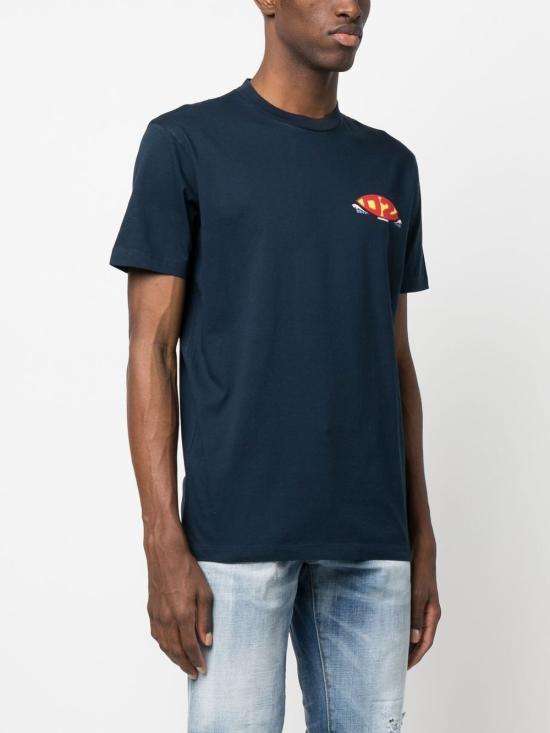  디스퀘어드2 반팔 티셔츠 S71GD1247S23009478 NAVY BLUE - DSQUARED2