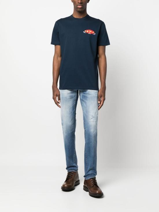  디스퀘어드2 반팔 티셔츠 S71GD1247S23009478 NAVY BLUE - DSQUARED2