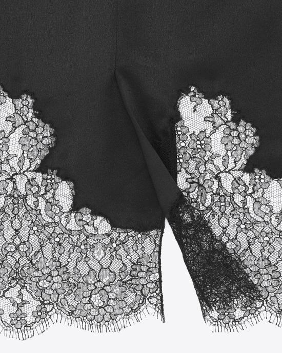  생로랑 숏 원피스 728815Y001W1000 NOIR - SAINT LAURENT