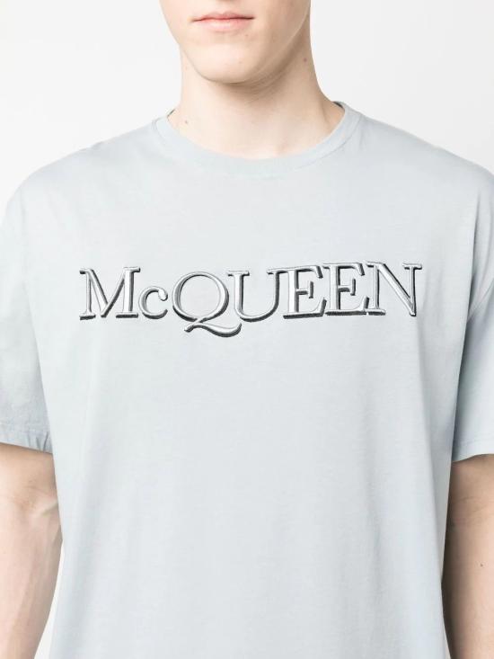  알렉산더 맥퀸 반팔 티셔츠 649876QUZ56 0912 Blue - ALEXANDER MCQUEEN
