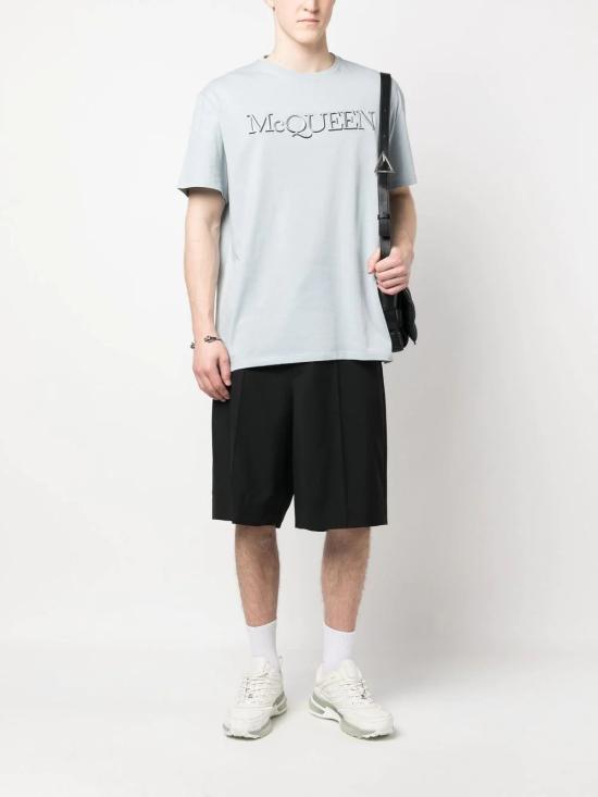  알렉산더 맥퀸 반팔 티셔츠 649876QUZ56 0912 Blue - ALEXANDER MCQUEEN
