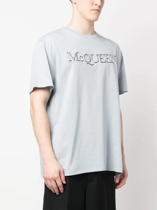  알렉산더 맥퀸 반팔 티셔츠 649876QUZ56 0912 Blue - ALEXANDER MCQUEEN