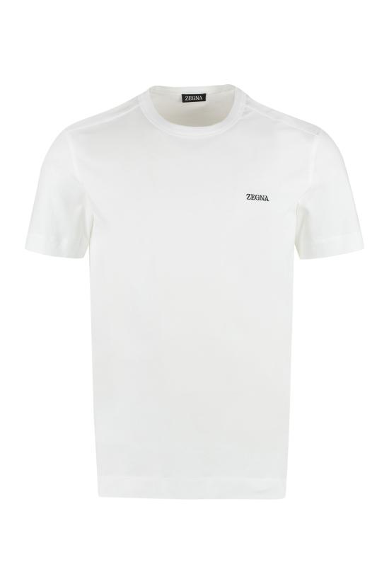 25SS 에르메네질도제냐 반팔 티셔츠 B760E7360A5 N00 White