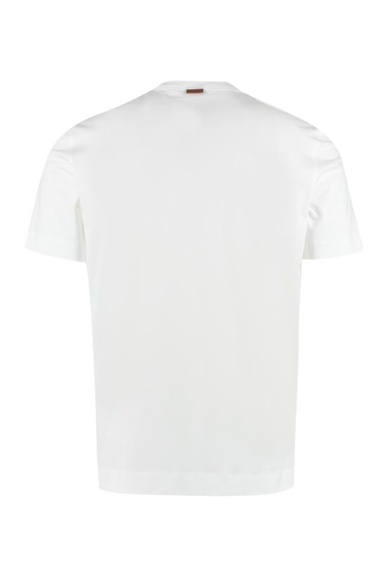 25SS 에르메네질도제냐 반팔 티셔츠 B760E7360A5 N00 White - ERMENEGILDO ZEGNA