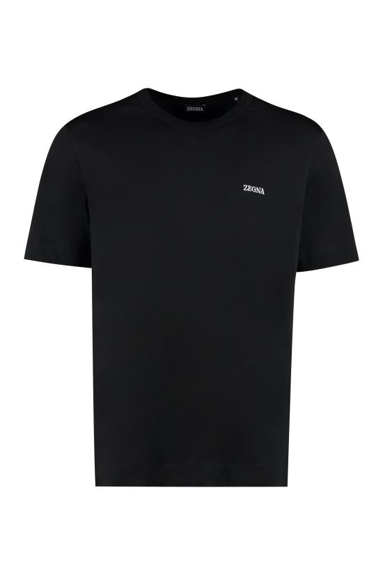 25SS 에르메네질도제냐 반팔 티셔츠 B760E7360A5 K09 black