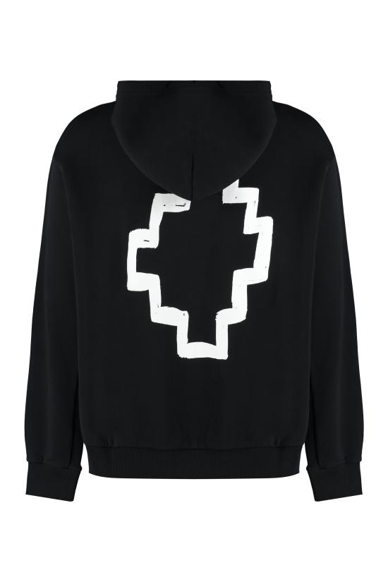  마르셀로 불론 후드 티셔츠 CMBB040C99FLE001 1001 black - MARCELO BURLON