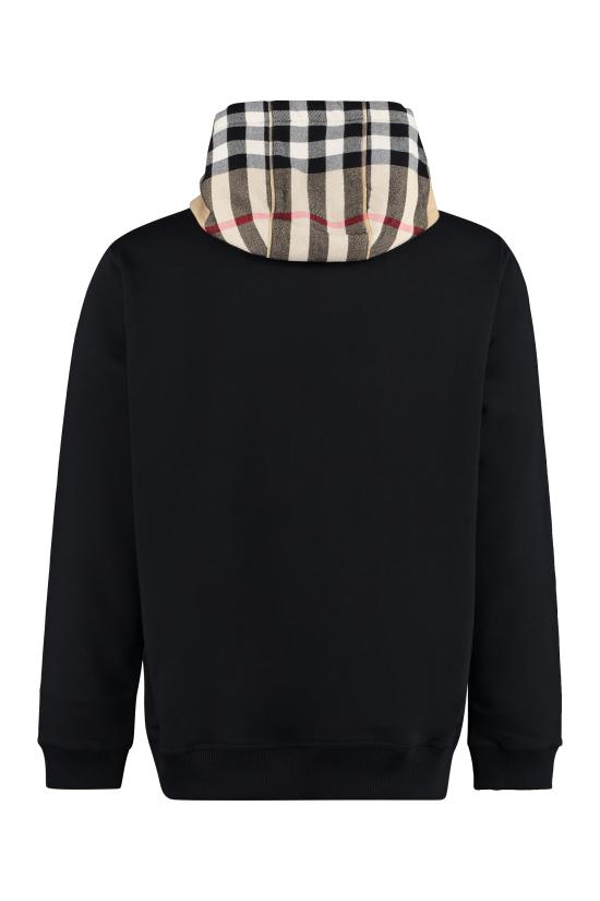  버버리 체크 후드 코튼 후드 8058117121044 A1189 black - BURBERRY