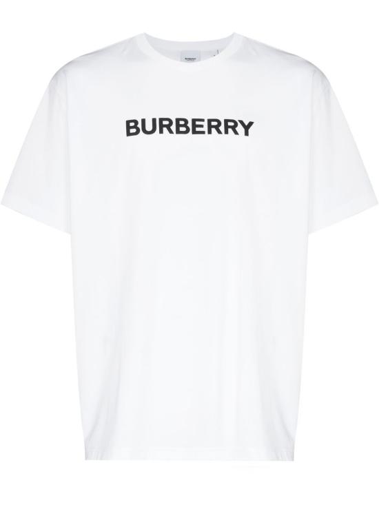  버버리 로고 프린트 코튼 오버사이즈 티셔츠 8055309130828 A1464 White - BURBERRY