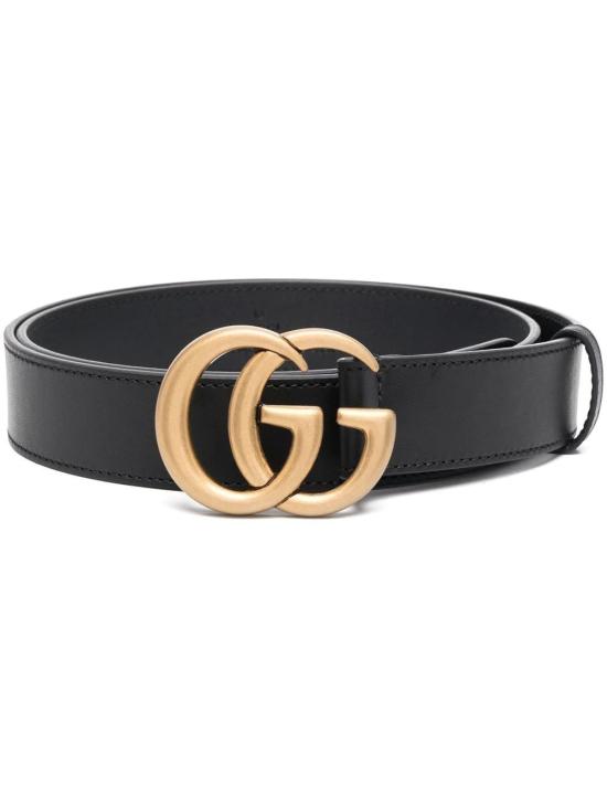  구찌 GG 마몽 씬 벨트 414516AP00T 1000 black - GUCCI