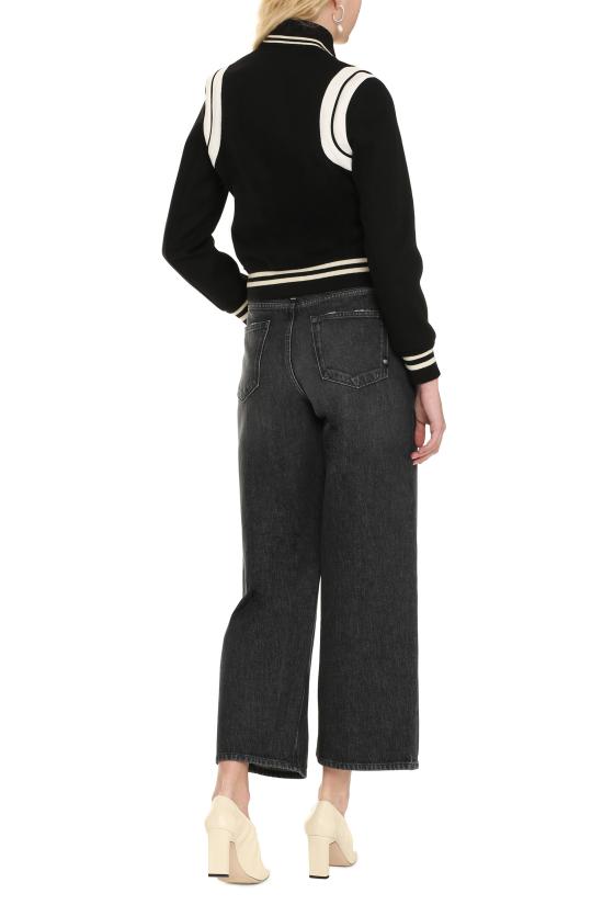  생로랑 봄버 자켓 376283Y180W 1900 black - SAINT LAURENT