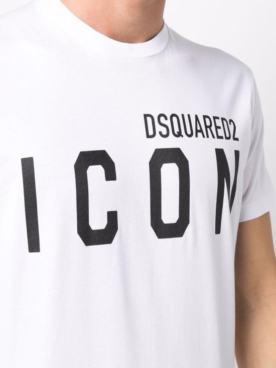  디스퀘어드2 반팔 티셔츠 S79GC0003S23009989 WHITE BLACK - DSQUARED2