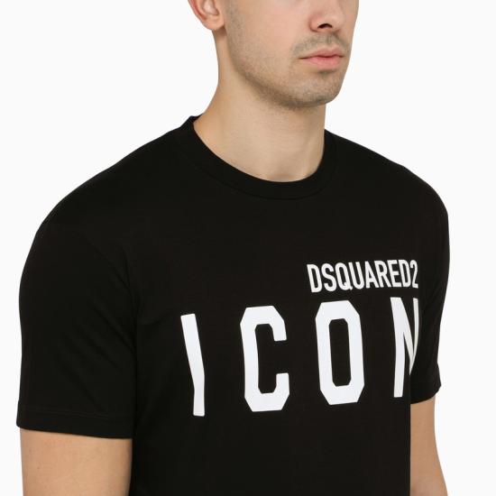  디스퀘어드2 반팔 티셔츠 S79GC0003S23009980 BLACK WHITE - DSQUARED2