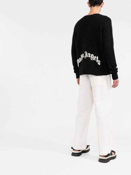  팜앤젤스 스웨터 PMHE027C99KNI001 1001 black - PALM ANGELS