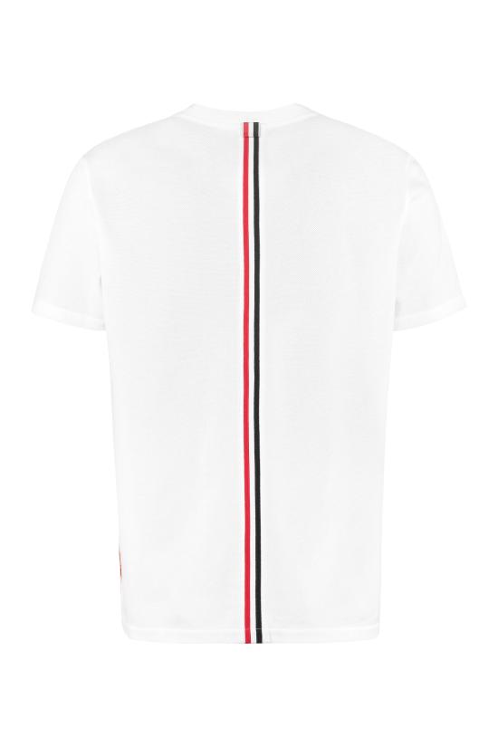  톰브라운 반팔 티셔츠 MJS056A00050 100 White - THOM BROWNE
