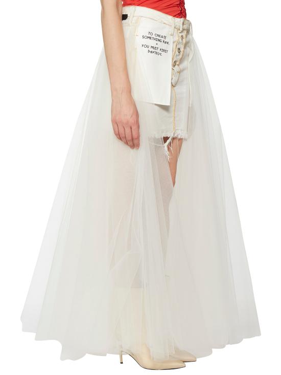  벤 타베르니티 언라벨 숏 스커트 XYF0130840090101 WHITE - BEN TAVERNITI UNRAVEL