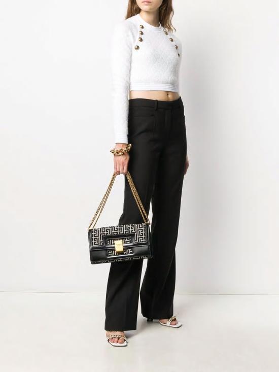  발망 토트백 WN1BK607TJGHGFE IVORY BLACK - BALMAIN