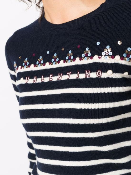  발렌티노 가라바니 스웨터 WB3KC25L6N5671 NAVY AVORIO - VALENTINO GARAVANI