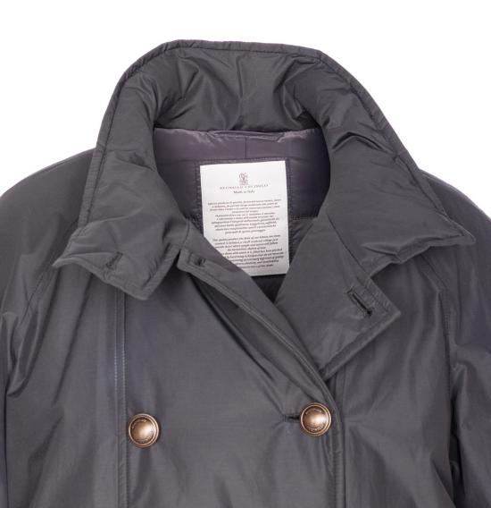 25FW 브루넬로 쿠치넬리 더블 브레스티드 패딩 코트  MG5017709C2126 GREY - BRUNELLO CUCINELLI