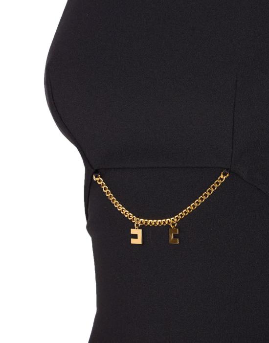 25FW 엘리자베타프랜치 숏 원피스 AB80856E2110 Black - ELISABETTA FRANCHI