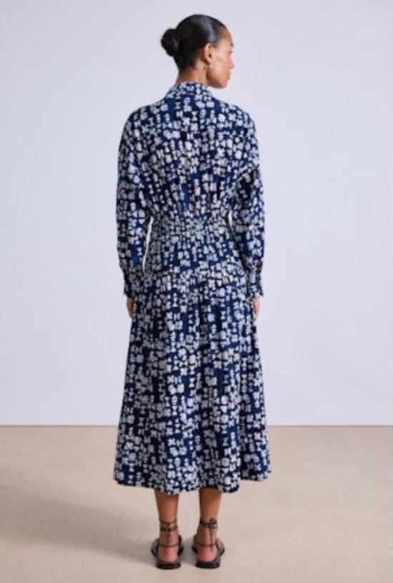  어피스 어파트 롱 원피스 어피스 아파트 소피아 스모크 셔츠 드레스 인디고 - APIECE APART